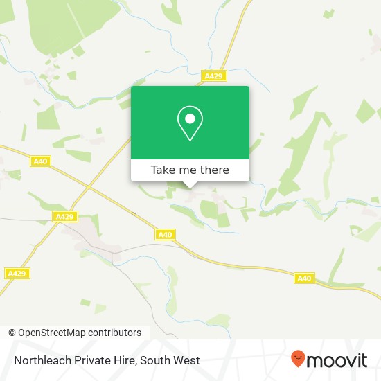 Northleach Private Hire map