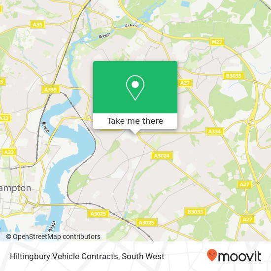 Hiltingbury Vehicle Contracts map