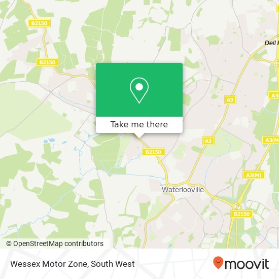 Wessex Motor Zone map
