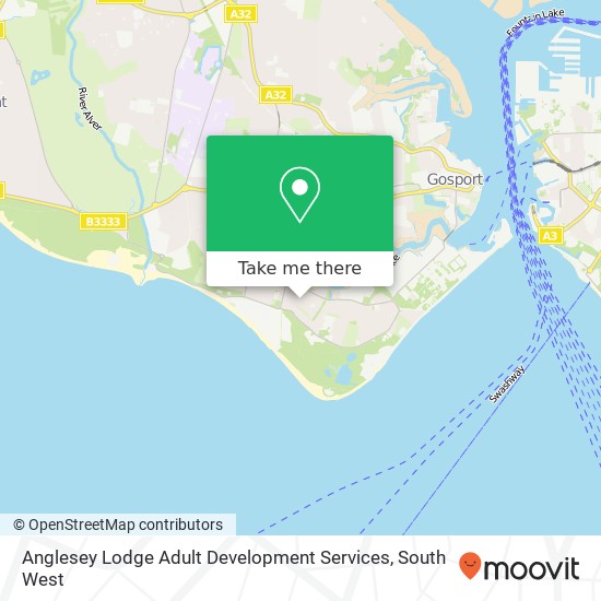 Anglesey Lodge Adult Development Services map