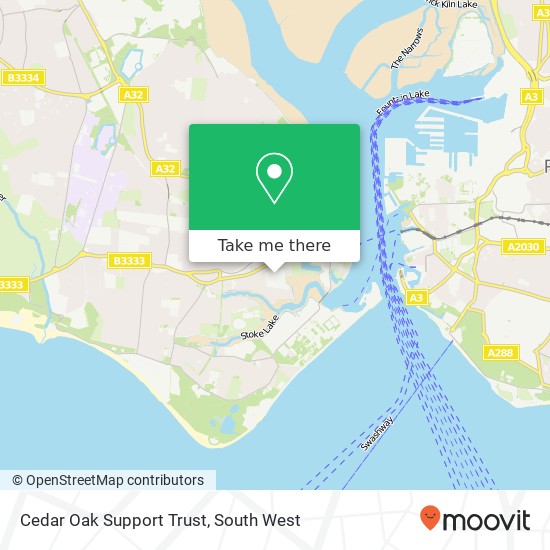 Cedar Oak Support Trust map