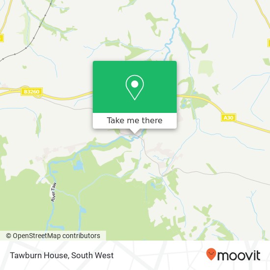 Tawburn House map