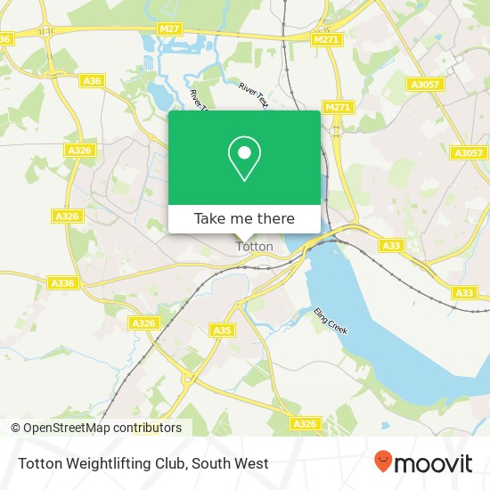 Totton Weightlifting Club map