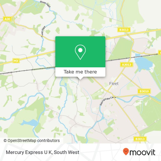 Mercury Express U K map