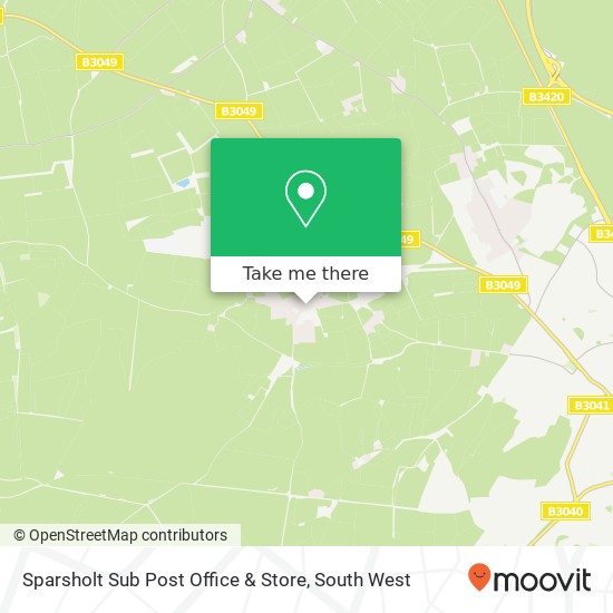 Sparsholt Sub Post Office & Store map