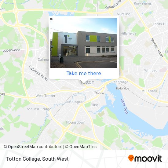 Totton College map