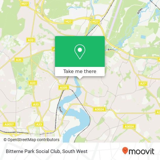 Bitterne Park Social Club map