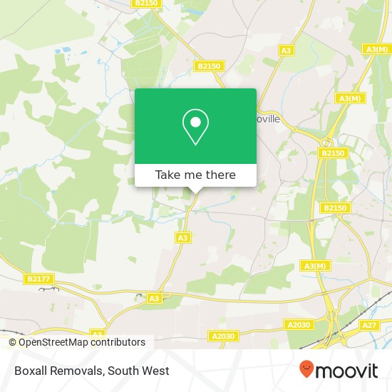 Boxall Removals map