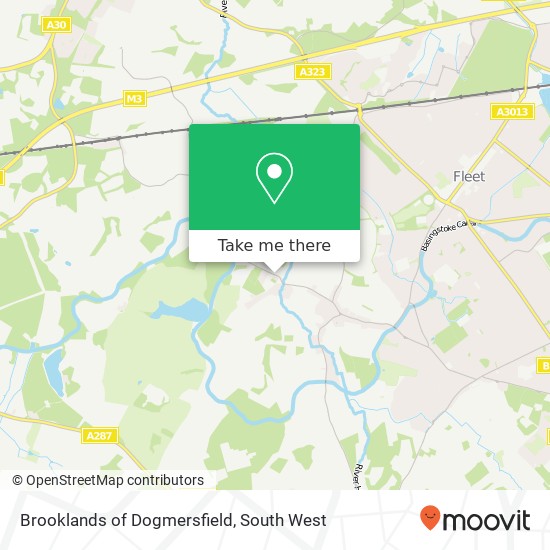 Brooklands of Dogmersfield map