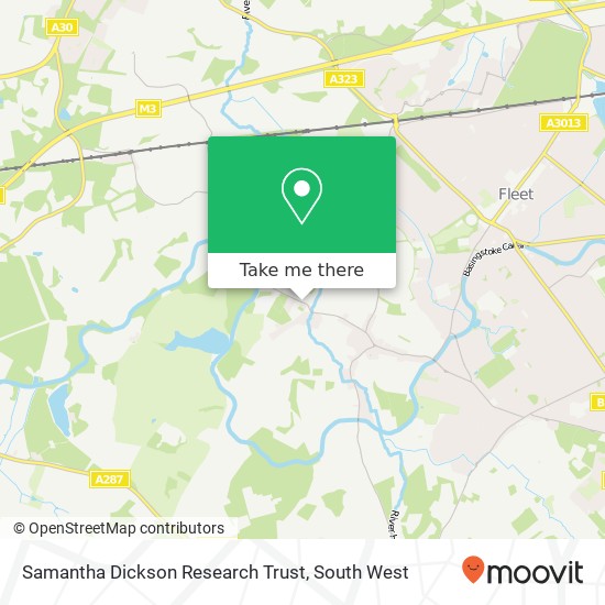 Samantha Dickson Research Trust map