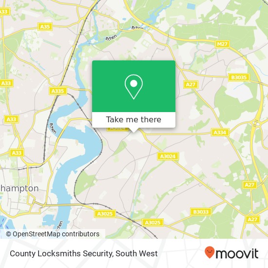 County Locksmiths Security map