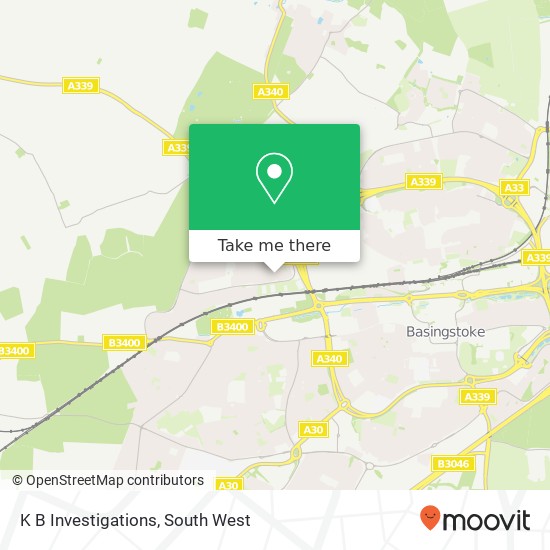 K B Investigations map