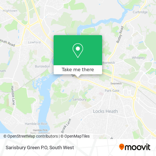 Sarisbury Green P.O map