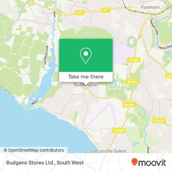 Budgens Stores Ltd. map