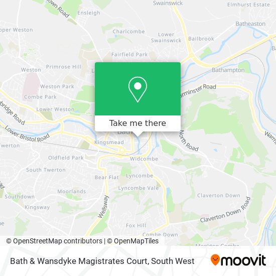 Bath & Wansdyke Magistrates Court map