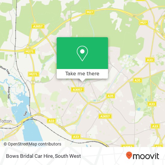 Bows Bridal Car Hire map