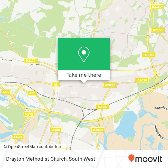 Drayton Methodist Church map