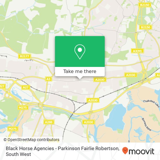 Black Horse Agencies - Parkinson Fairlie Robertson map