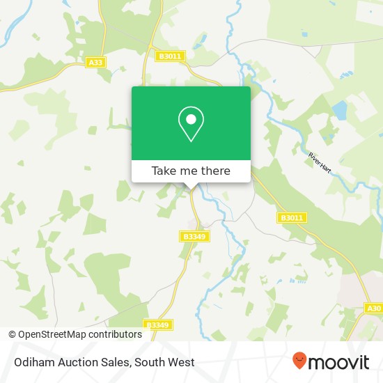 Odiham Auction Sales map