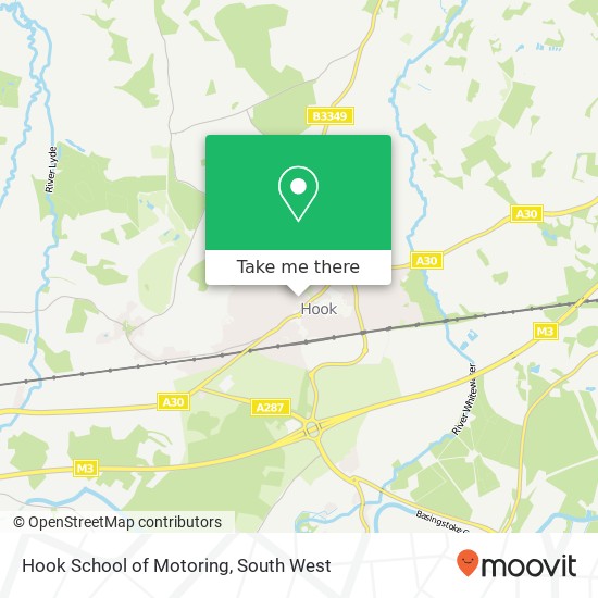 Hook School of Motoring map