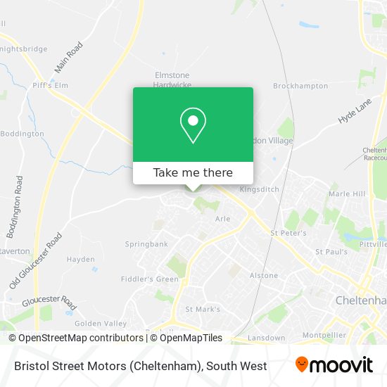 Bristol Street Motors (Cheltenham) map