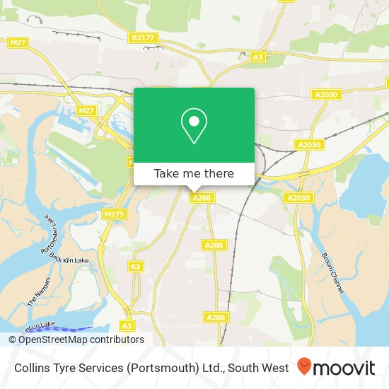 Collins Tyre Services (Portsmouth) Ltd. map