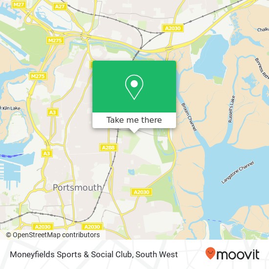 Moneyfields Sports & Social Club map
