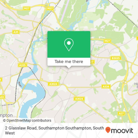 2 Glasslaw Road, Southampton Southampton map