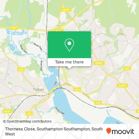 Thorness Close, Southampton Southampton map