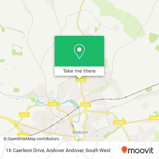 16 Caerleon Drive, Andover Andover map