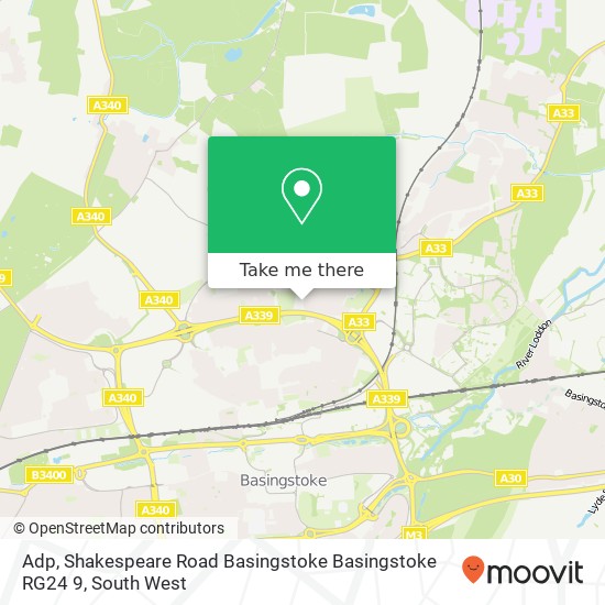 Adp, Shakespeare Road Basingstoke Basingstoke RG24 9 map