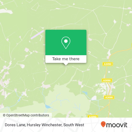 Dores Lane, Hursley Winchester map