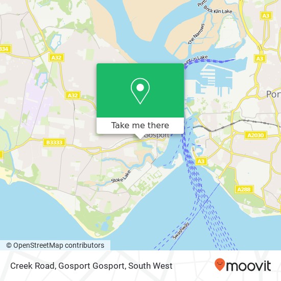 Creek Road, Gosport Gosport map