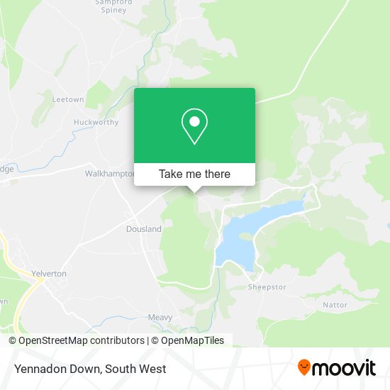 Yennadon Down map