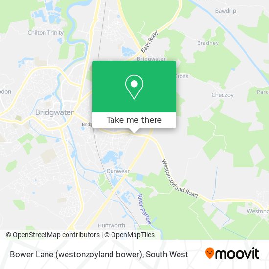 Bower Lane (westonzoyland bower) map