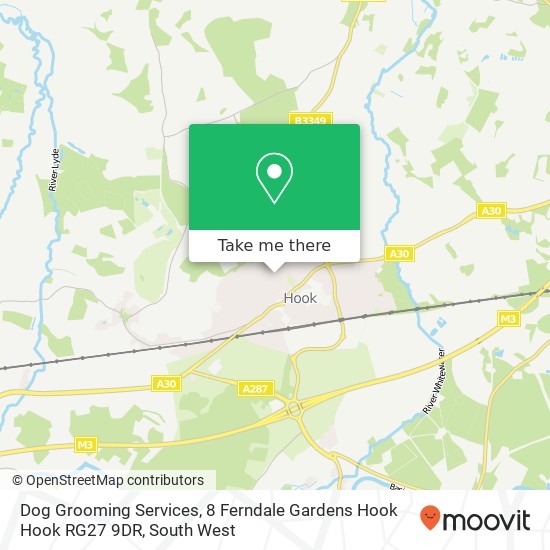 Dog Grooming Services, 8 Ferndale Gardens Hook Hook RG27 9DR map