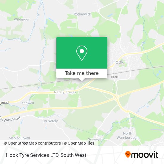 Hook Tyre Services LTD map