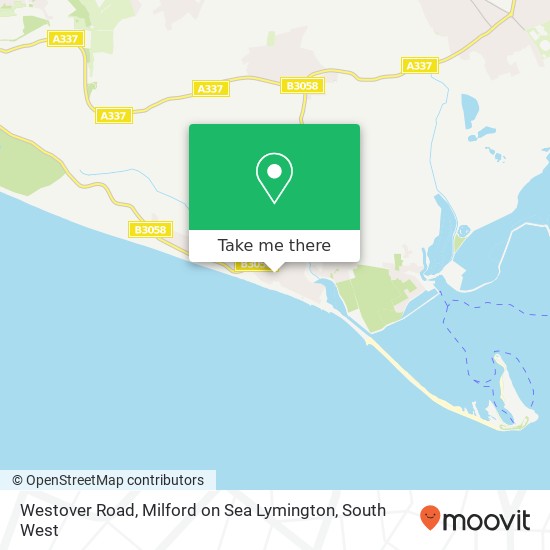 Westover Road, Milford on Sea Lymington map