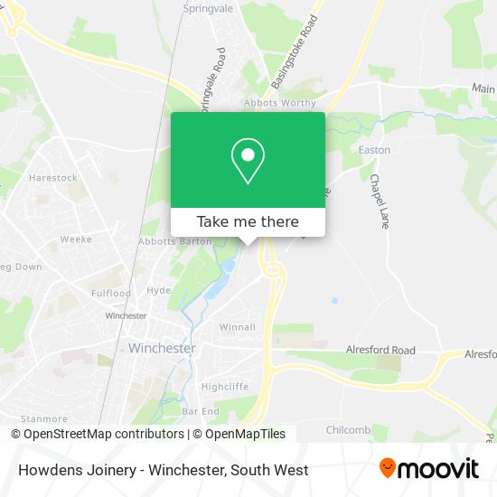 Howdens Joinery - Winchester map