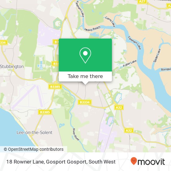 18 Rowner Lane, Gosport Gosport map