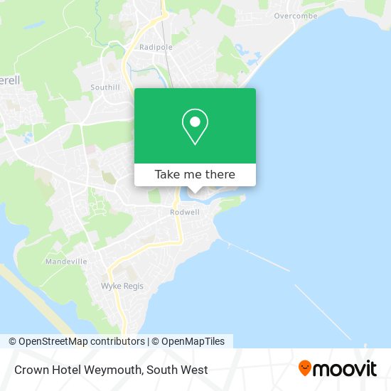 Crown Hotel Weymouth map