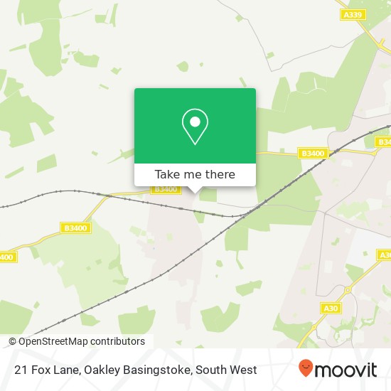 21 Fox Lane, Oakley Basingstoke map
