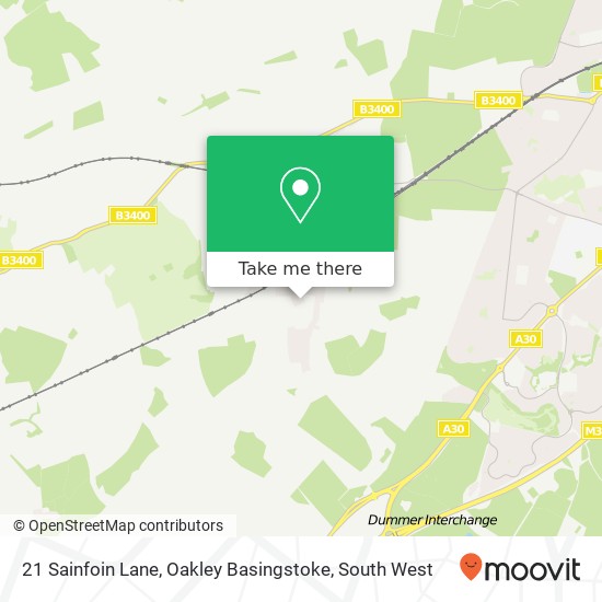 21 Sainfoin Lane, Oakley Basingstoke map