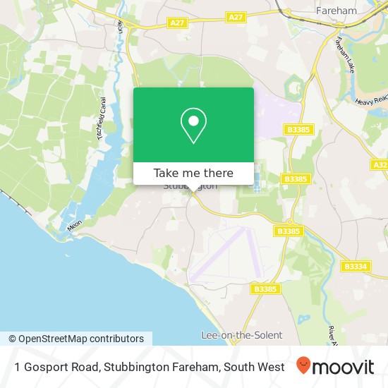1 Gosport Road, Stubbington Fareham map