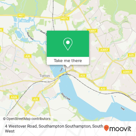 4 Westover Road, Southampton Southampton map