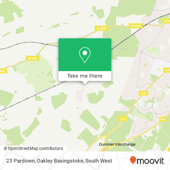 23 Pardown, Oakley Basingstoke map