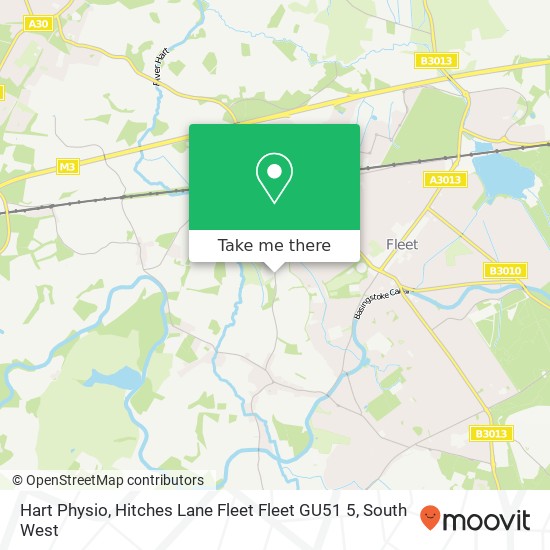 Hart Physio, Hitches Lane Fleet Fleet GU51 5 map