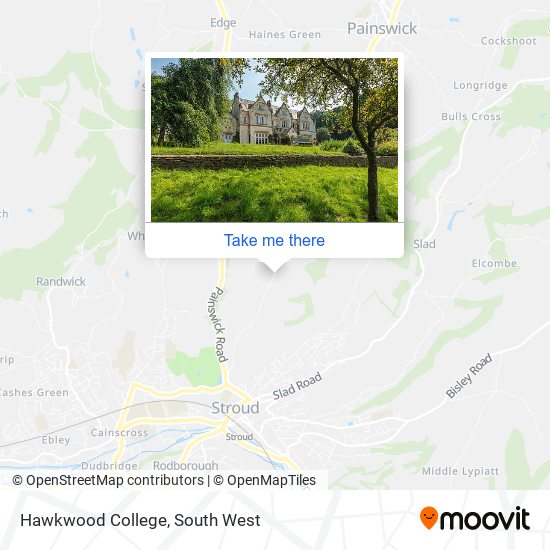 Hawkwood College map