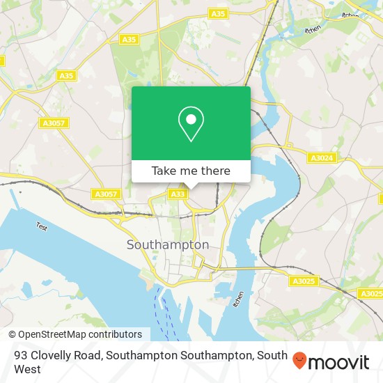 93 Clovelly Road, Southampton Southampton map