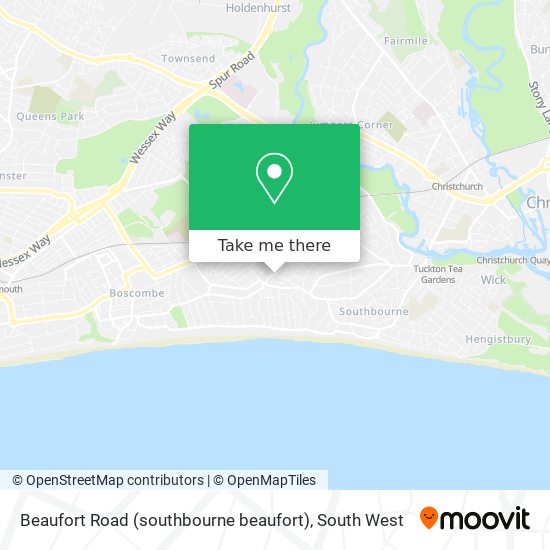 Beaufort Road (southbourne beaufort) map